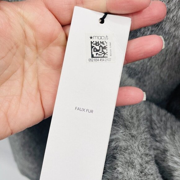 Calvin Klein Womens Size XL Soft Faux-Fur Mid-Length Anorak Coat in Gray $320 - Picture 8 of 10